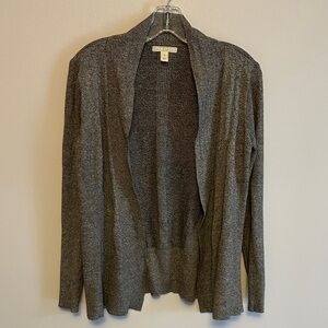 Dana Buchanan Charcoal Open Front Cardigan size medium